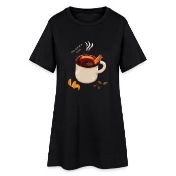 Vin chaud épicé. Vin chaud. Vacances d’hiver - Robe T-shirt Femme - noir - Devant