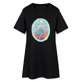 ZauberElfe der Freude - Sonja Ariel von Staden - Frauen T-Shirt-Kleid - Schwarz - Vorne