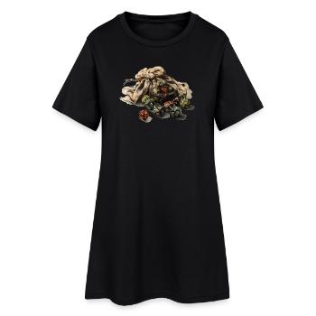 Dice Full Roleplay Dice Fantasy Shirt - Women’s T-Shirt Dress - black - Front