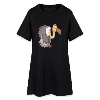 Geier - Frauen T-Shirt-Kleid - Schwarz - Vorne
