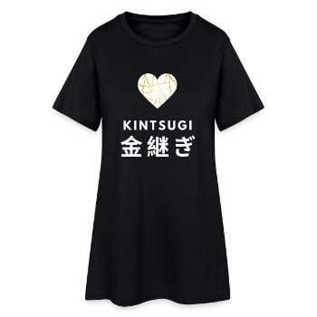 Conception japonaise de la philosophie de guérison Kintsugi - Robe T-shirt Femme - noir - Devant