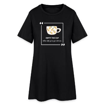 Esthétique de la citation de la vie de citron de la Tasse Vide - Robe T-shirt Femme - noir - Devant