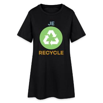 Je Recycle - Robe T-shirt Femme - noir - Devant