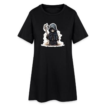 Cute Ghost Magician Fantasy RPG Shirt - Women’s T-Shirt Dress - black - Front