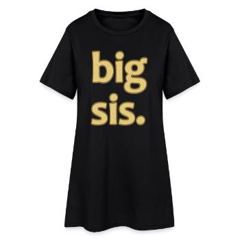 Conception ludique de gros poissons - Robe T-shirt Femme - noir - Devant