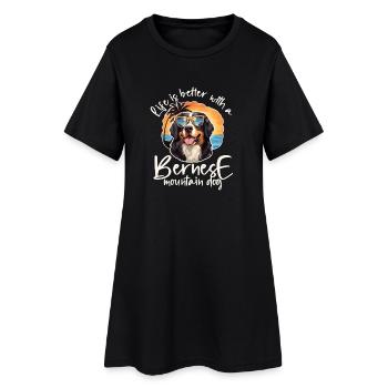 Bouvier bernois - Robe T-shirt Femme - noir - Devant