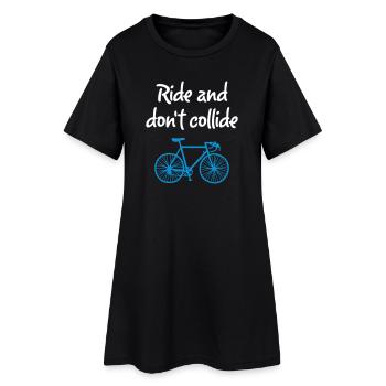 Ride Collide Roue Cool Dictons Anglais Vélo - Robe T-shirt Femme - noir - Devant