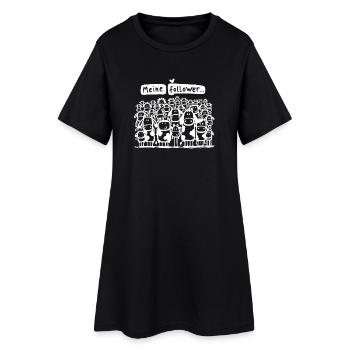 meine follower kühe landwirtschaft bauernhof - Frauen T-Shirt-Kleid - Schwarz - Vorne