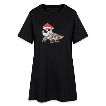 Pholidota Pangolin de Noël - Robe T-shirt Femme - noir - Devant