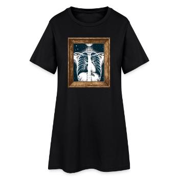 Art médical Thoracique Peinture Radiologie - Robe T-shirt Femme - noir - Devant