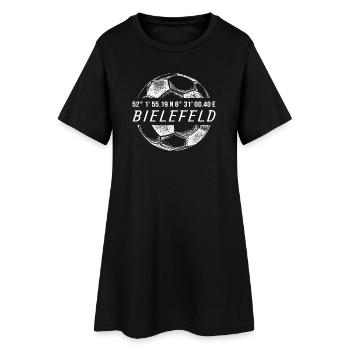 Koordinaten Bielefeld - Frauen T-Shirt-Kleid - Schwarz - Vorne