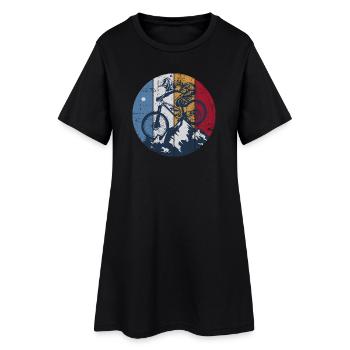 Ridge MTB Circle Graphic - Women’s T-Shirt Dress - black - Front