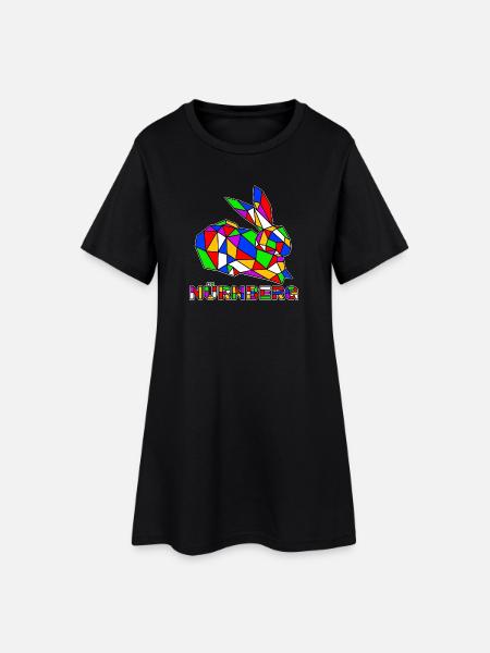 Nürnberg - Hase - Pop Art - Women’s T-Shirt Dress - black