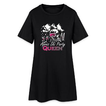 Skier après-ski bunny party pistensau - Robe T-shirt Femme - noir - Devant