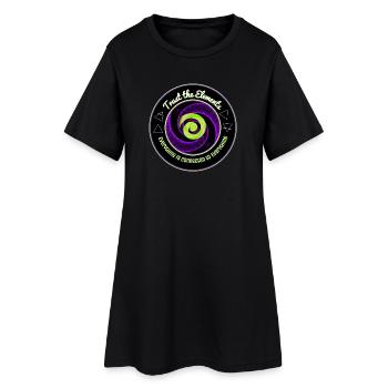 Unité en spirale des éléments - Robe T-shirt Femme - noir - Devant