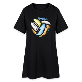 volley-ball icône 3D couleurs colorées beach-volley - Robe T-shirt Femme - noir - Devant
