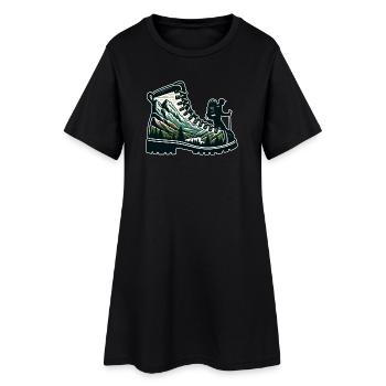Hiking boots Mountain Trekkeur Randonneur - Women’s T-Shirt Dress - black - Front
