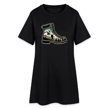 Hiking boots Mountain Trekkeur Randonneur - Women’s T-Shirt Dress - black - Front