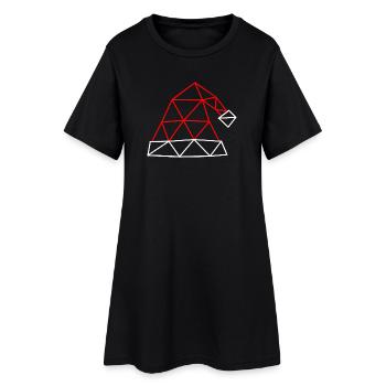 Chapeau de Noël - Lignes géométriques - Robe T-shirt Femme - noir - Devant