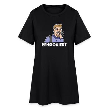 Pension Spruch Ruhestand Pensionierung Senior - Frauen T-Shirt-Kleid - Schwarz - Vorne