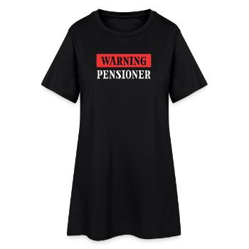 Retraite Senior Statement Retraite Loisirs - Robe T-shirt Femme - noir - Devant