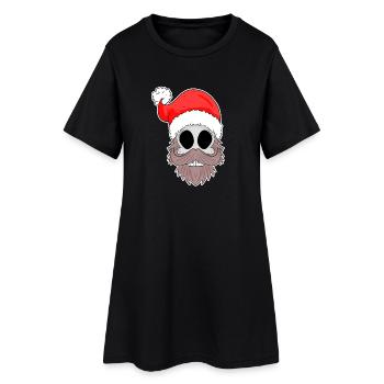 Crâne de Père Noël - Robe T-shirt Femme - noir - Devant