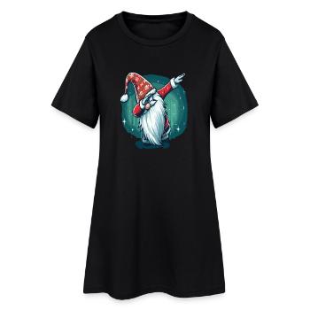 Dabbing Christmas Gnome - Women’s T-Shirt Dress - black - Front