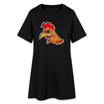 Tête de poulet - Robe T-shirt Femme - noir - Devant