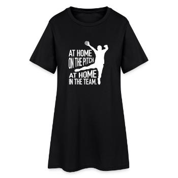 Handball Handballer At Home Team Geschenk Spieler - Frauen T-Shirt-Kleid - Schwarz - Vorne