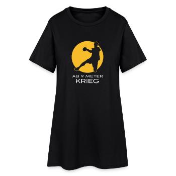 Handball Ab 9 Meter Krieg Handballer Geschenk - Frauen T-Shirt-Kleid - Schwarz - Vorne