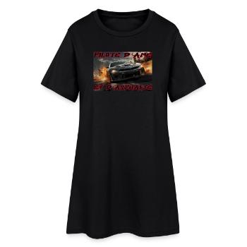 Pilote d'Âme et d'Asphalte - Robe T-shirt Femme - noir - Devant