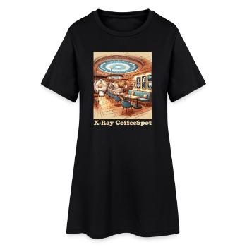Cafe Radiologie Medizinische Kunst Barista Manip Radio - Frauen T-Shirt-Kleid - Schwarz - Vorne