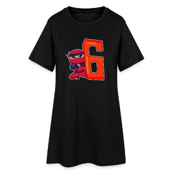 6 ans garçon ninja - 6e anniversaire - j’ai 6 ans - Robe T-shirt Femme - noir - Devant