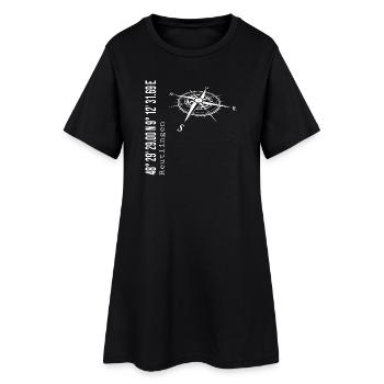 Koordinaten Reutlingen - Frauen T-Shirt-Kleid - Schwarz - Vorne