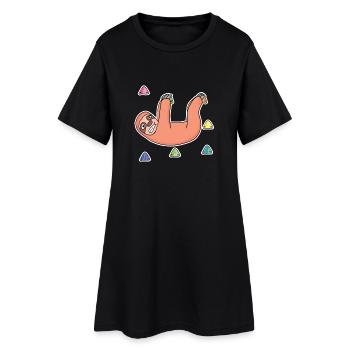 Paresseux, Escalade, Escalade - Robe T-shirt Femme - noir - Devant