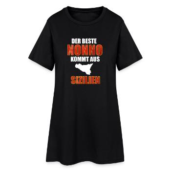Sizilien, Sicilia, Nonno - Frauen T-Shirt-Kleid - Schwarz - Vorne