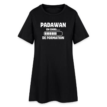 formation apprentissage, apprentis, travail humour - Robe T-shirt Femme - noir - Devant