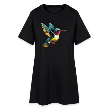 Colibri - Robe T-shirt Femme - noir - Devant