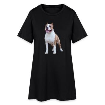 Terrier américain du Staffordshire - Robe T-shirt Femme - noir - Devant