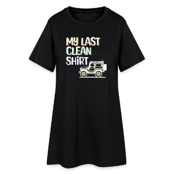Camper Wanderer Statement Camping Wohnwagen - Frauen T-Shirt-Kleid - Schwarz - Vorne