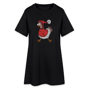 Poulet de Noël Joyeux Noël Poulet - Robe T-shirt Femme - noir - Devant