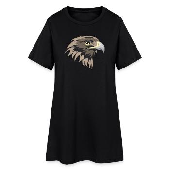 Eagle head illustration golden eagle icon icon - Women’s T-Shirt Dress - black - Front