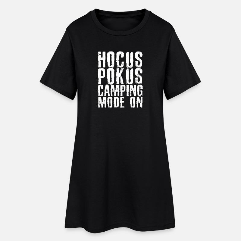 Relaxen Camping Wanderer Statement Ferien Campen - Frauen T-Shirt-Kleid - Schwarz