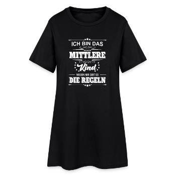 ich bin das mittlere Kind wegen mir gibt es die - Frauen T-Shirt-Kleid - Schwarz - Vorne