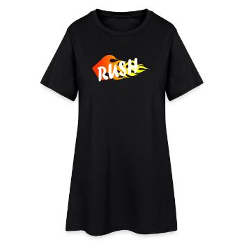 Hasten - Frauen T-Shirt-Kleid - Schwarz - Vorne