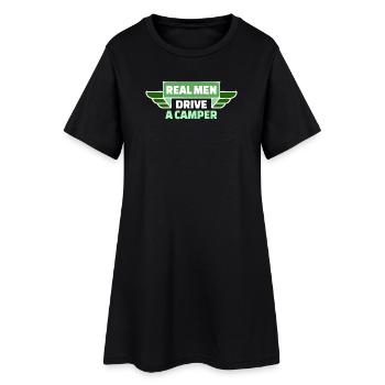 Camper Statement Camping Randonneur Wanderlust - Robe T-shirt Femme - noir - Devant