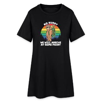 Randonneurs Vacances Camping Détente Déclaration Vacances - Robe T-shirt Femme - noir - Devant
