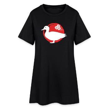 Silhouette De Canard Japonais - Robe T-shirt Femme - noir - Devant
