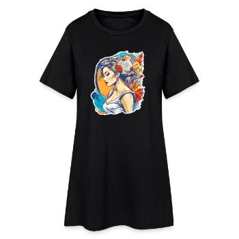 Braut - Frauen T-Shirt-Kleid - Schwarz - Vorne