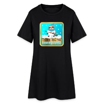 PELLETER LA NEIGE - MERCI PARESSEUX - Robe T-shirt Femme - noir - Devant